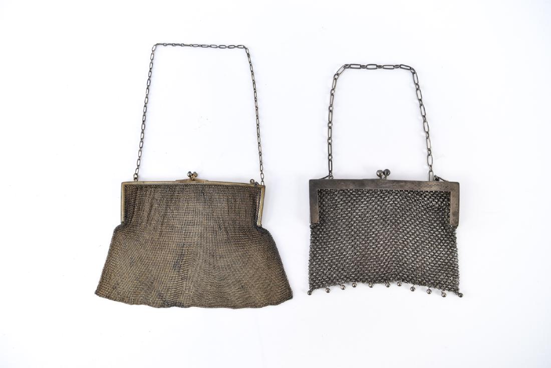 (2) METAL MESH PURSES STERLING SILVER ETC. (1 of 9)