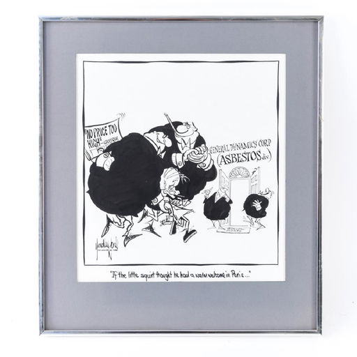 John Yardley Jones General Dynamics Cartoon Jun 11 2019 Westport Auction In Ct