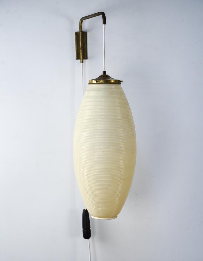 HEIFETZ ROTAFLEX ADJUSTABLE WALL HANGING SCONCE: Manufactured by Heifetz, c. 1950s. Original armature and fittings. Dimensions: H 23" x Dia 9" (not including cord) Condition: Showing normal signs of age and use, not tested.