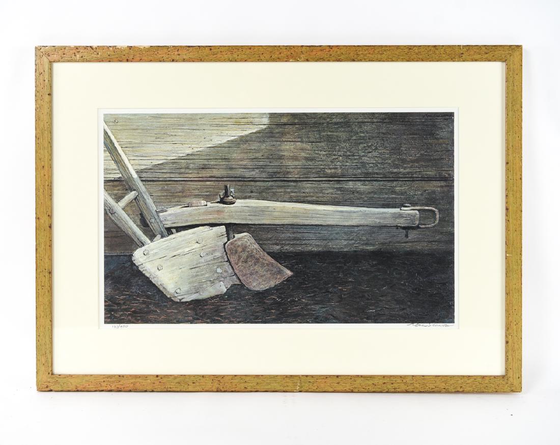 SIGNED ERIC SLOANE LIMITED EDITION PRINT: Photo process print. Pencil signed and numbered 133 / 450. Dimensions: (Frame) H 20.5" x W 28.75" (Sight) H 13.25" x W 21.5" Condition: Edge rubbing to frame.
