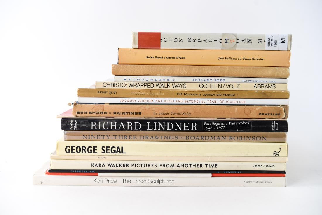 GROUPING OF MODERN/CONTEMPORARY ART BOOKS: Including Kara Walker, George Segal, Joan Miro, Richard Lindner, Ken Price, etc. (17) books. Dimensions: (Ken Price) H 13.25" x W 11.25" Condition: Showing wear consistent with age and use.