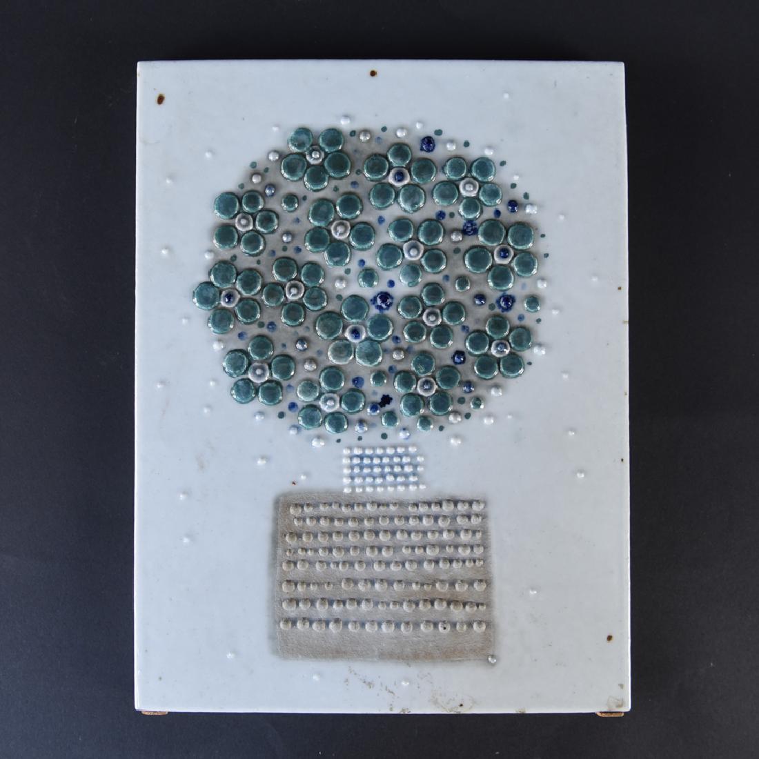 SYLVIA LEUCHOVIUS PORCELAIN WALL PLAQUE: Signed verso. Dimensions: H 13" x W 10" Condition: Light surface dirt.
