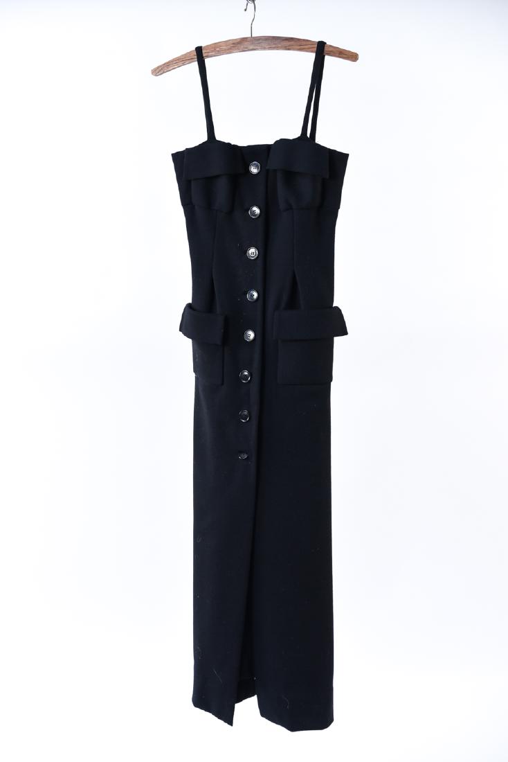 GEOFFREY BEENE WOOL FULL LENGTH DRESS: Size: 8. Condition: Good.