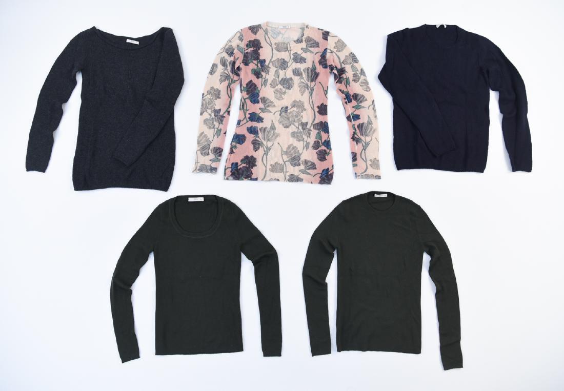 PRADA KNIT SWEATER GROUPING: Grouping of 5 wool blend or cashmere sweaters. Size: 38 Condition: Most unworn or showing no signs of use.