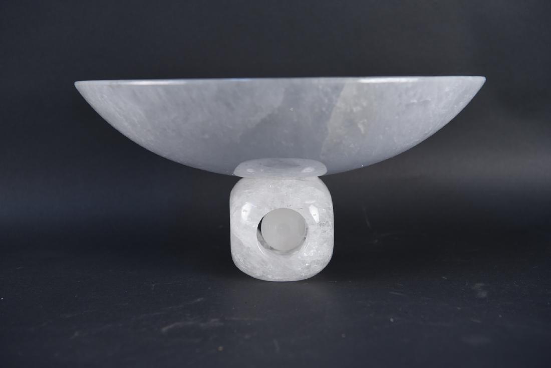 ALABASTER TAZZA: Dimensions: H 8" x Dia. 16.25" Condition: Possible old repair where base meets top.