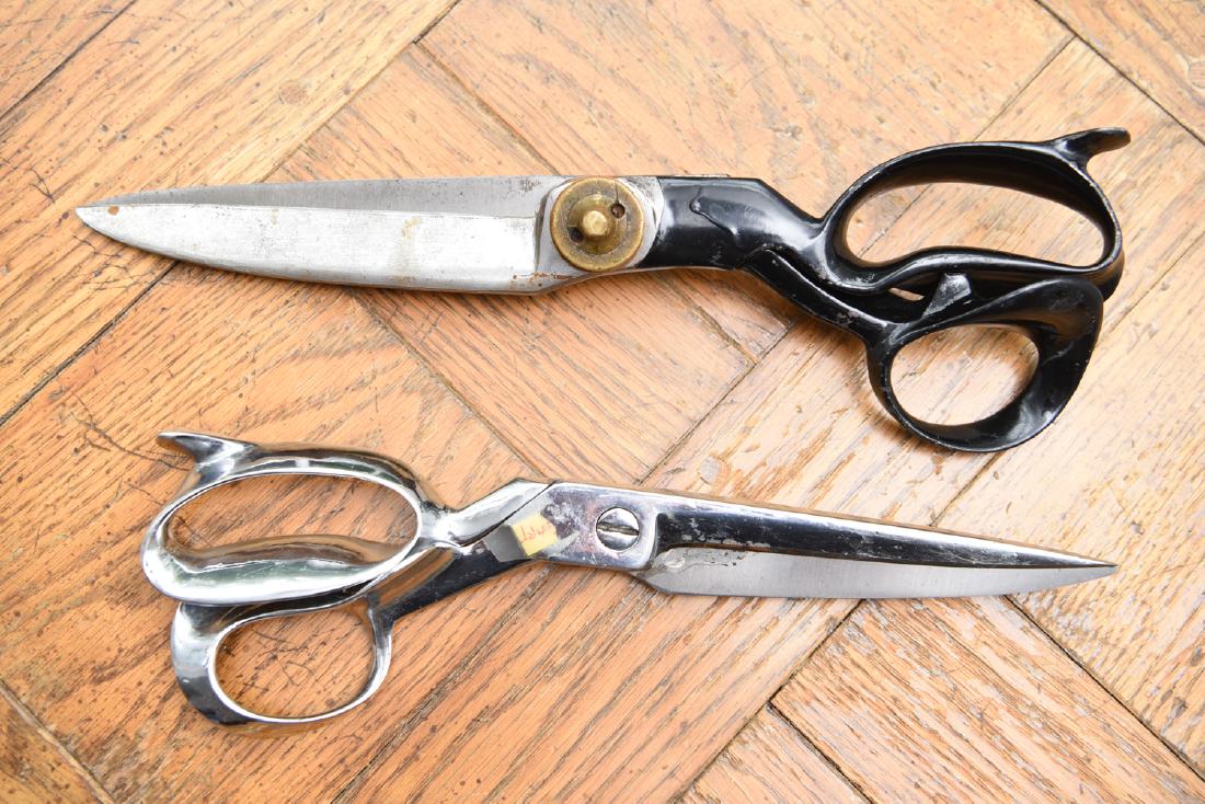(2) SHEARS INCL. R. HEINISCH INVENTOR SCISSORS: Dimensions: H 13" x W 4" Condition: Light wear consistent with use.