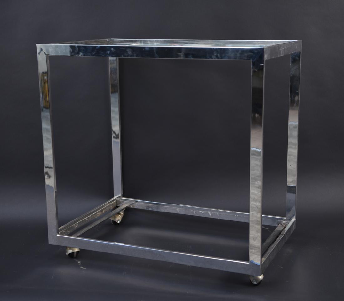 MID-CENTURY ROLLING CHROME BAR CART (1 of 13)
