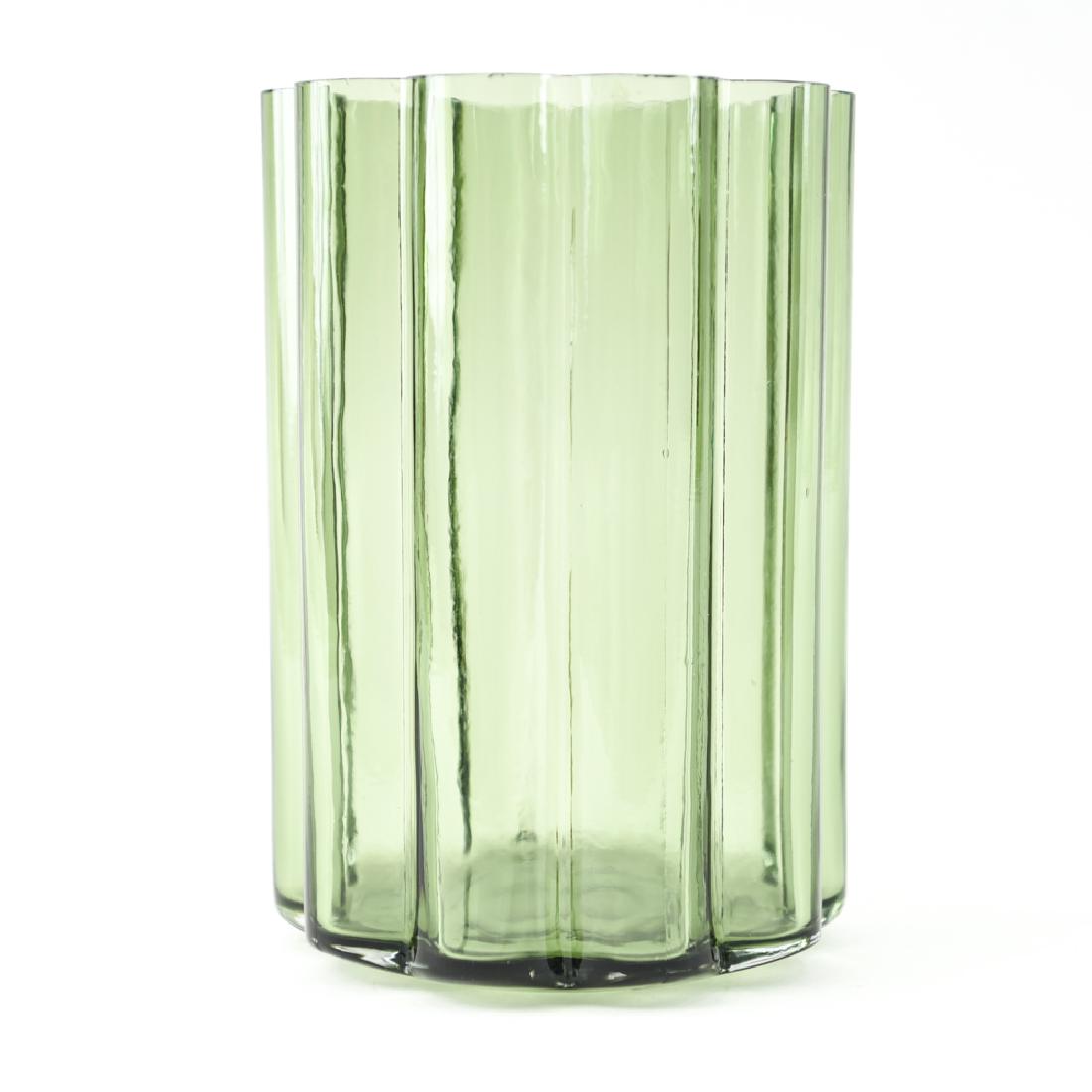 ATTR. JENS QUISTGAARD GREEN GLASS VASE (1 of 8)