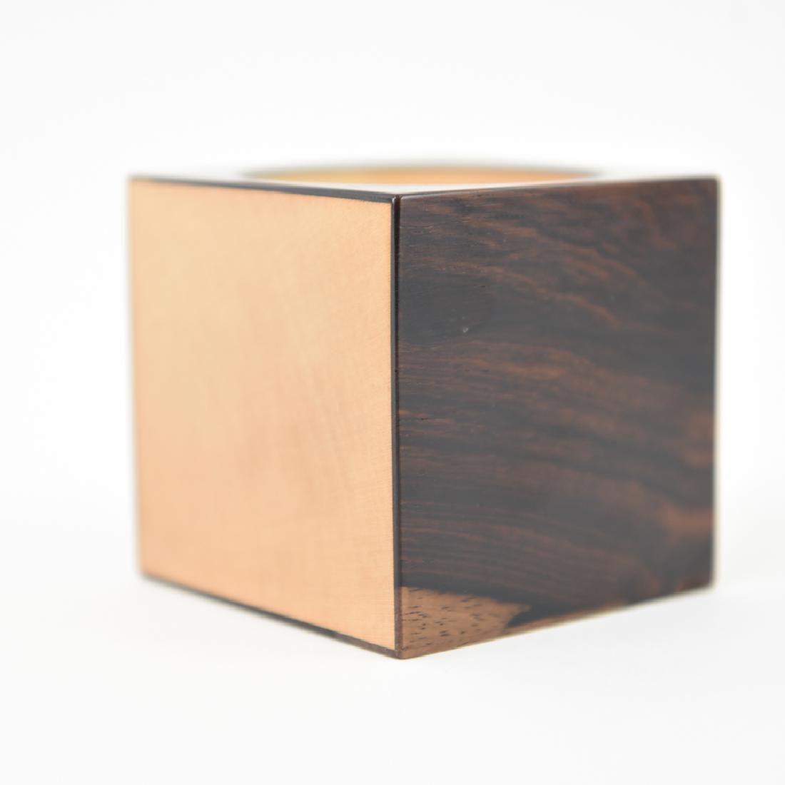 JOHN MAKEPEACE CUBIC ROSEWOOD & ASH CANDLEHOLDER (1 of 7)