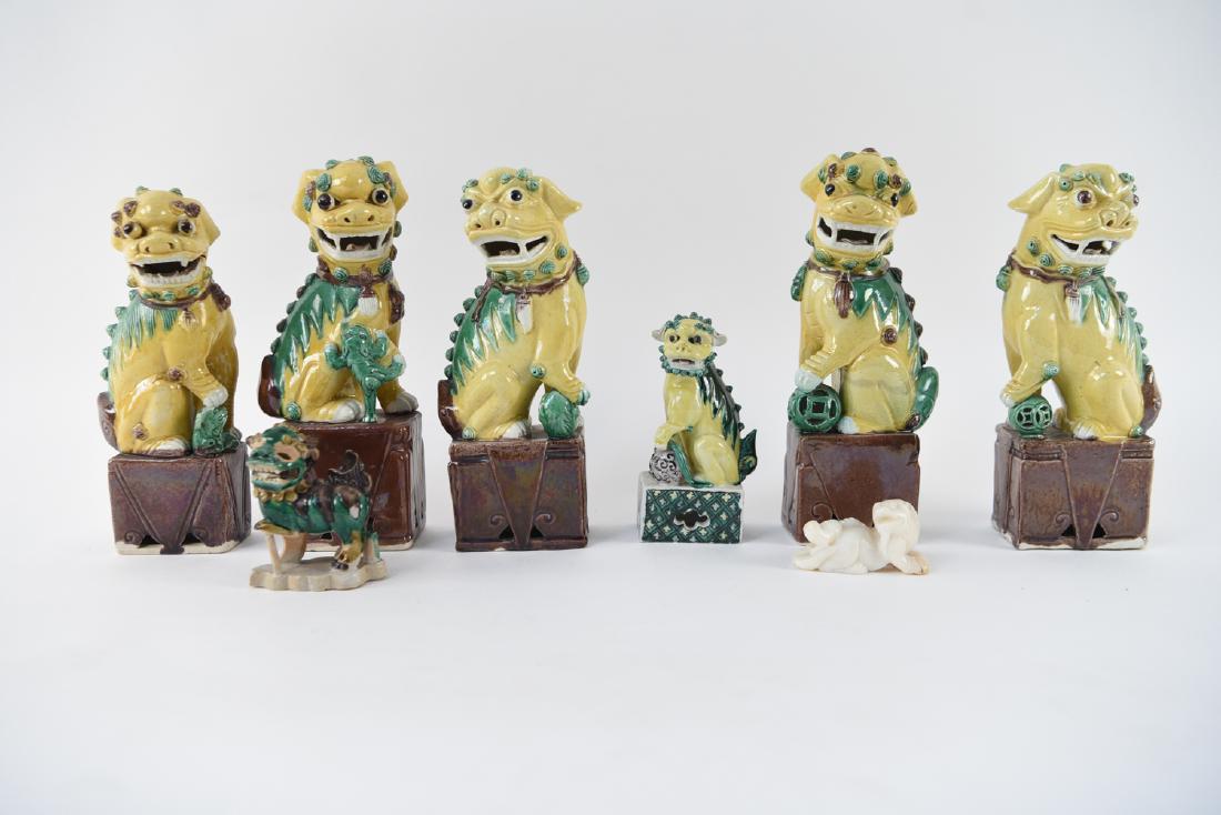 GROUPING OF CHINESE FOO DOGS (1 of 16)