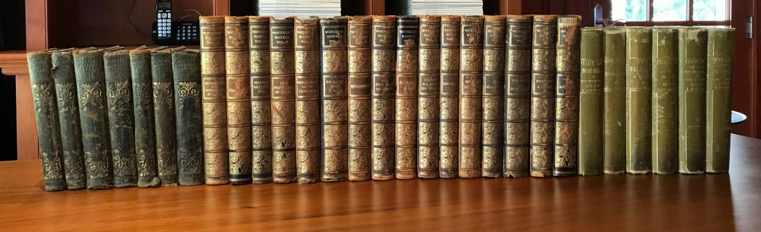 GROUPING OF ANTIQUE LEATHERBOUND BOOKS (1 of 13)