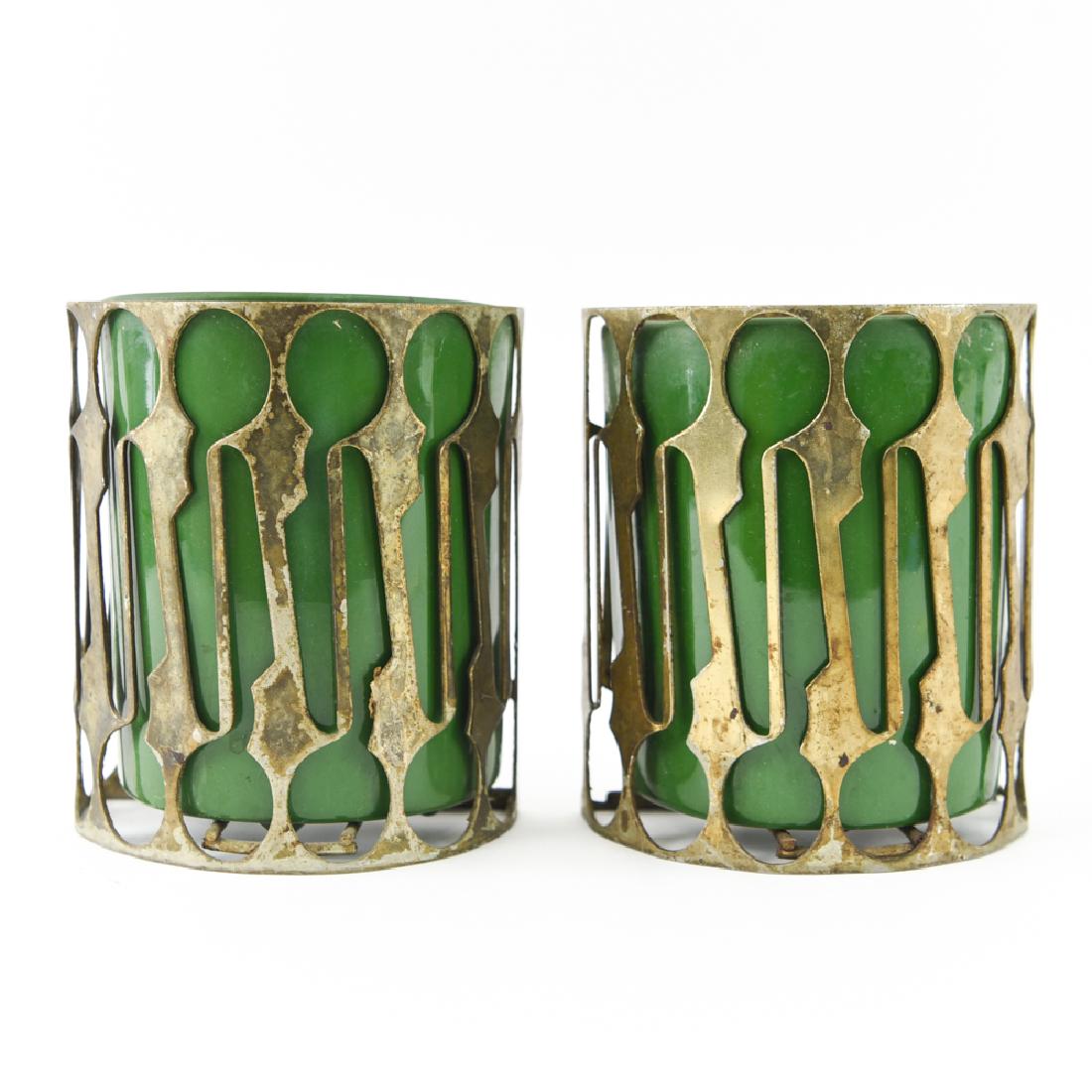 (2) MID-CENTURY CUTOUT STEEL WALL POCKETS (1 of 11)