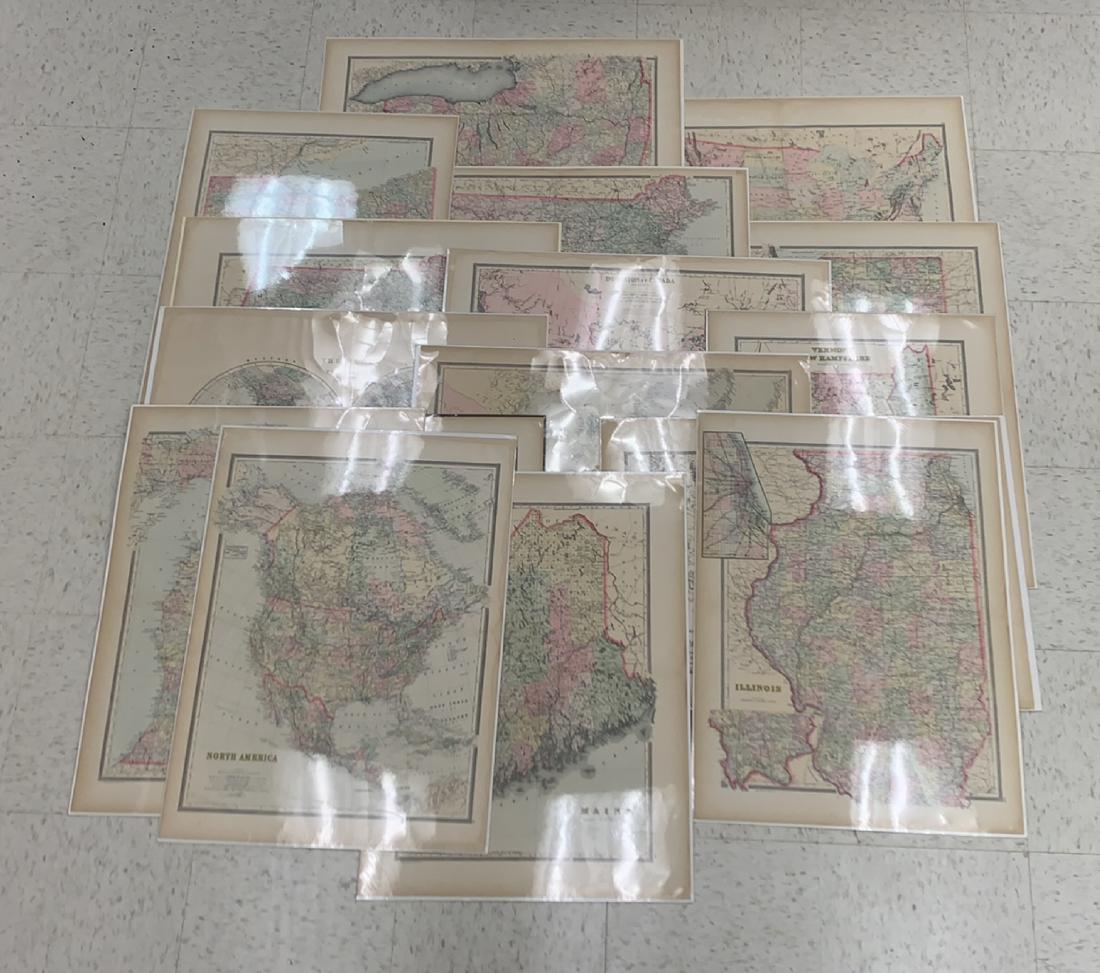 (16) 19TH C. BRADLEY & BROS. MAPS C. 1889 (1 of 8)