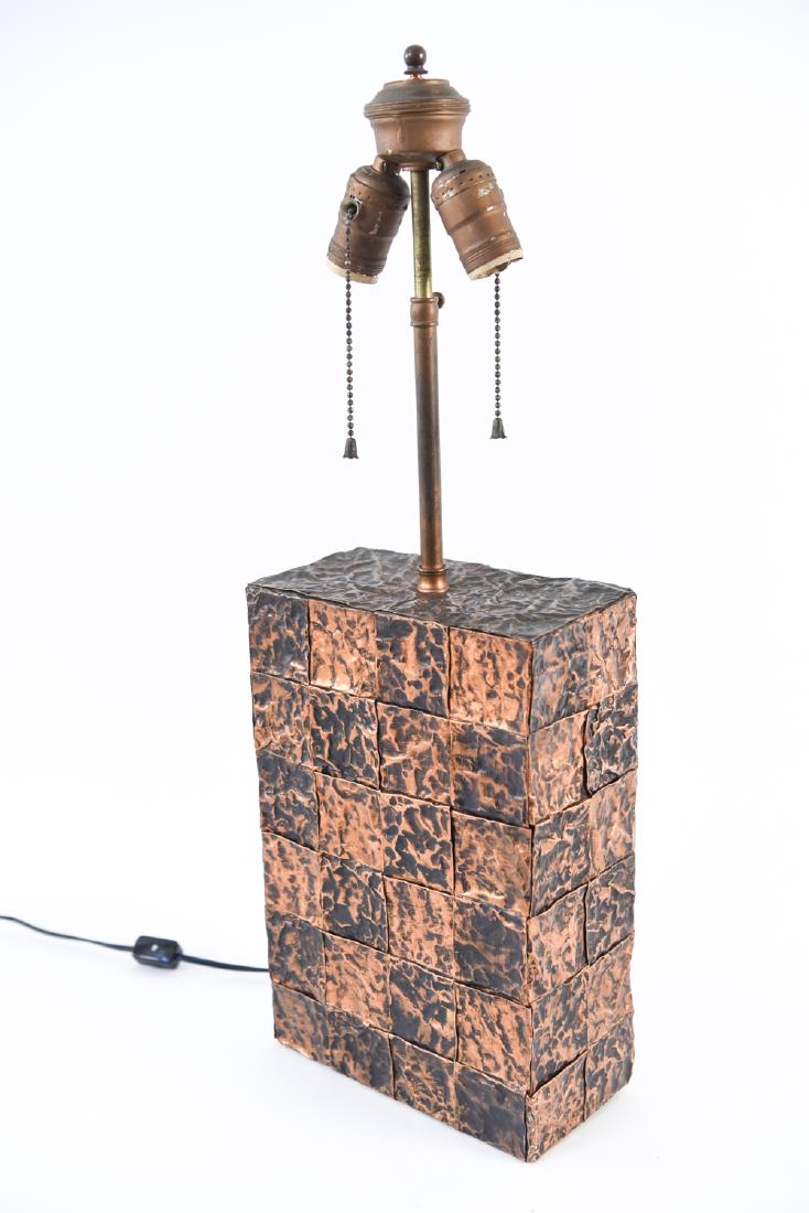 MID-CENTURY BRUTALIST COPPER CLAD TABLE LAMP (1 of 12)