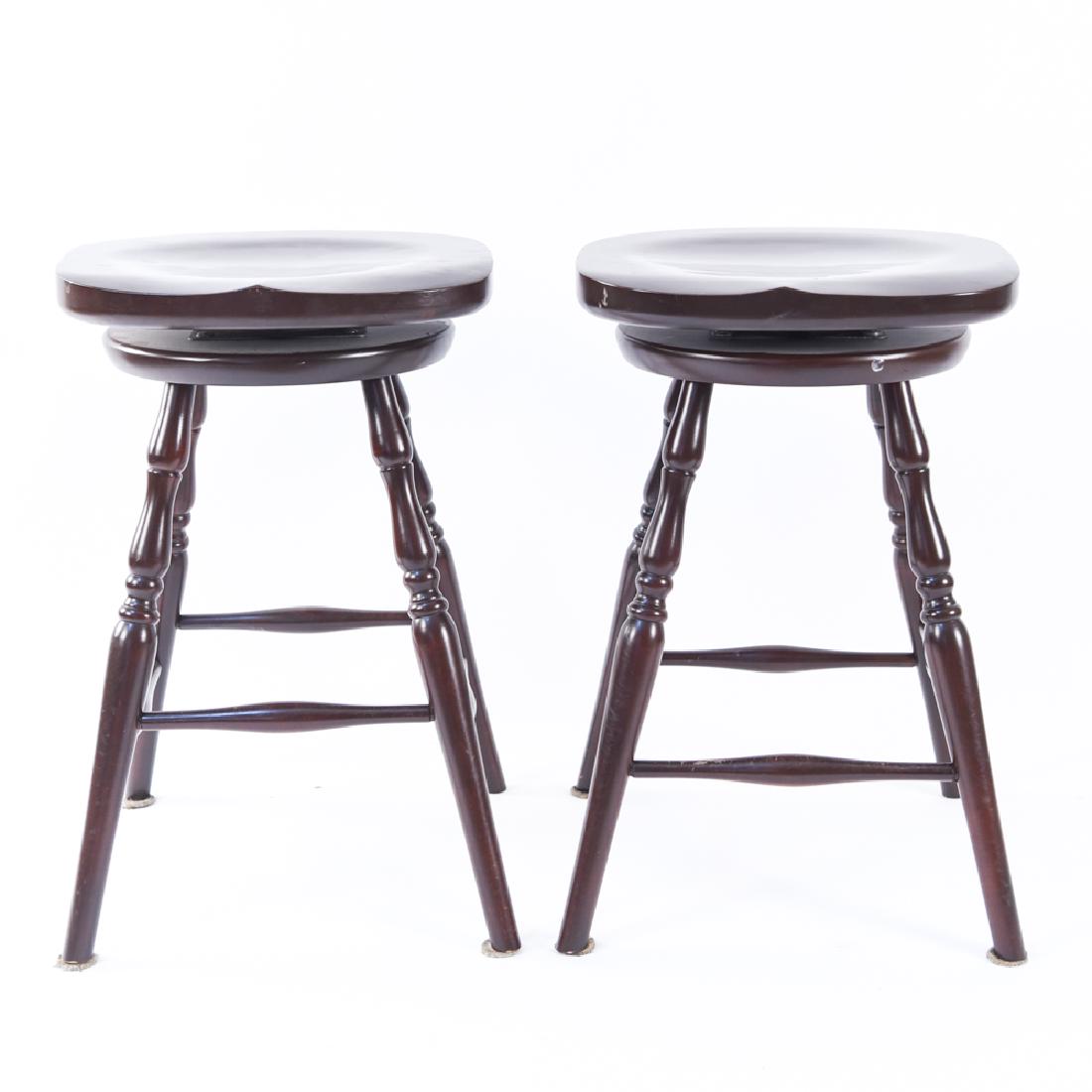 PAIR OF WOODEN STOOLS (1 of 10)