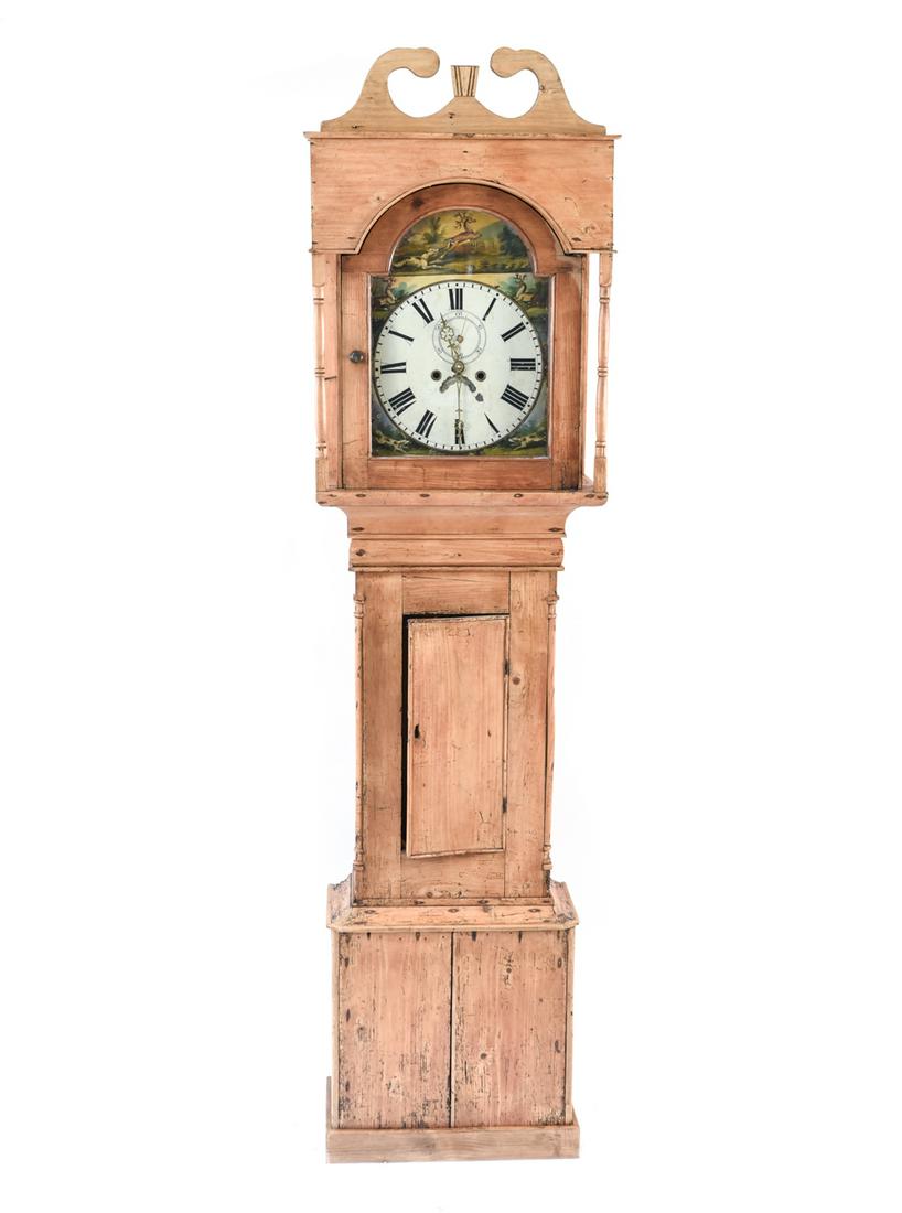 19TH CENTURY PINE CASE TALL CASE CLOCK (1 of 20)