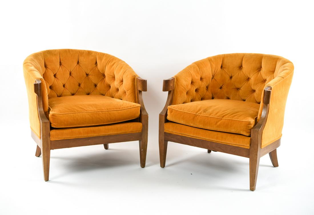 PAIR OF BAKER MID-CENTURY CLUB CHAIRS (1 of 14)