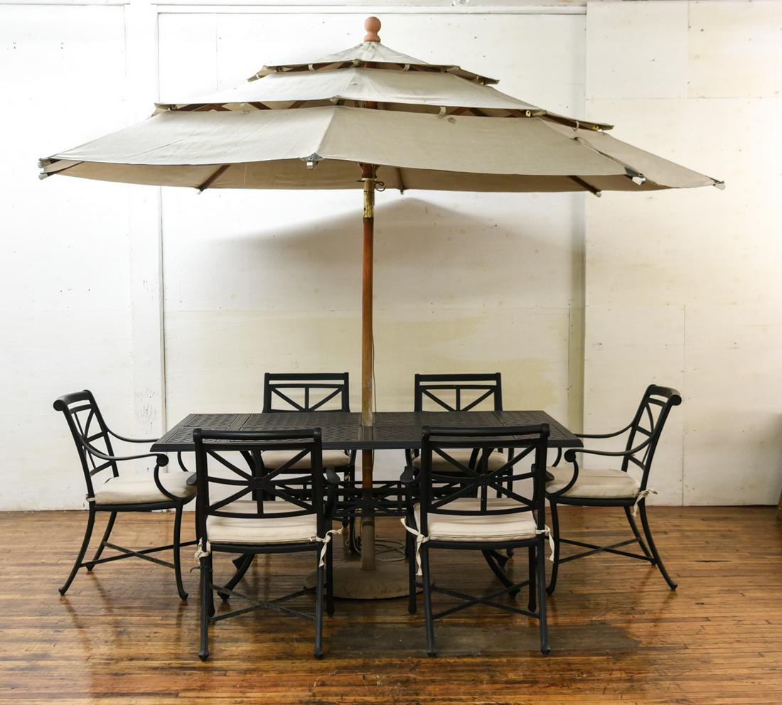 OUTDOOR PATIO DINING TABLE & SEATING (1 of 15)