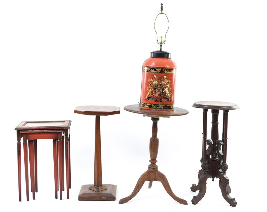 GROUPING OF VINTAGE FURNITURE ETC (1 of 12)