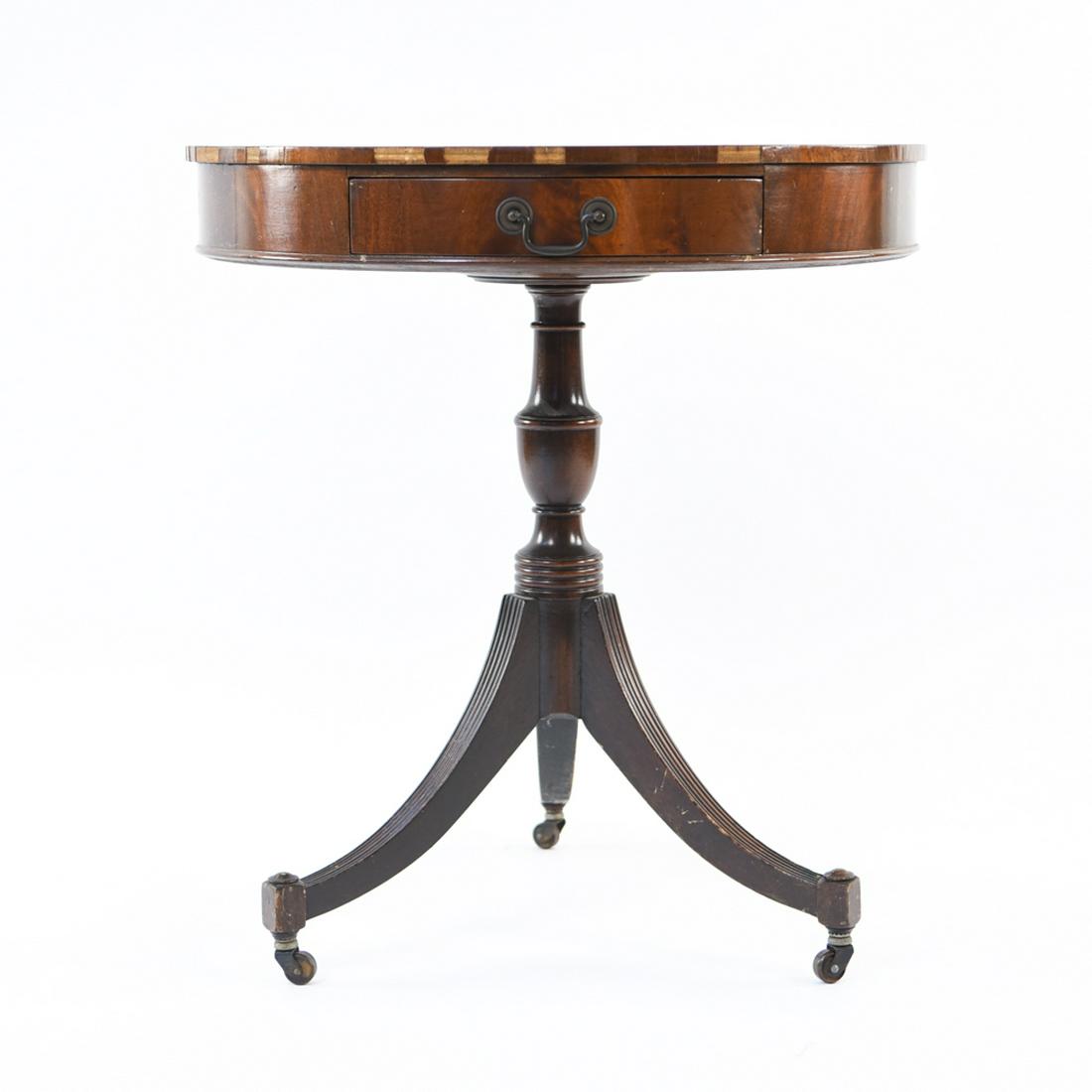 MAHOGANY LEATHER TOP TABLE (1 of 14)