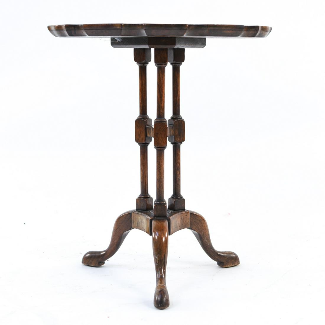 ANTIQUE BURL WOOD OCCASIONAL TABLE (1 of 11)