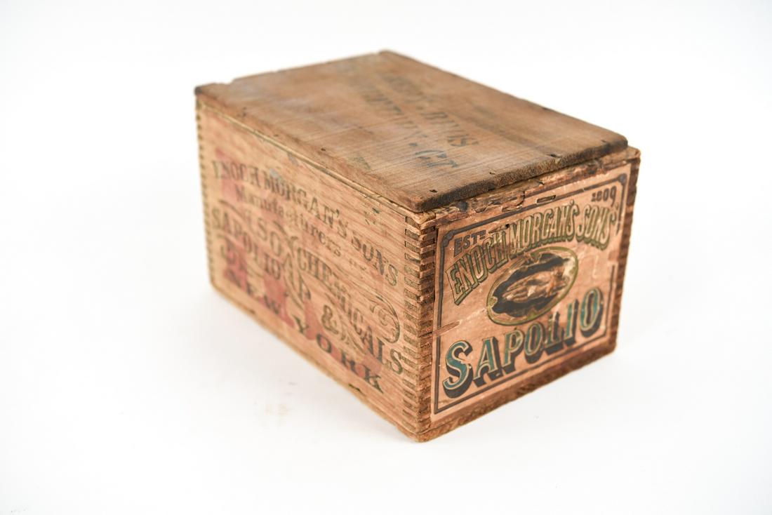 ANTIQUE WOODEN ADVERTISING SOAP BOX (1 of 9)