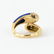 14K GOLD, DIAMOND AND LAPIS RING - 4