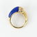 14K GOLD, DIAMOND AND LAPIS RING - 6