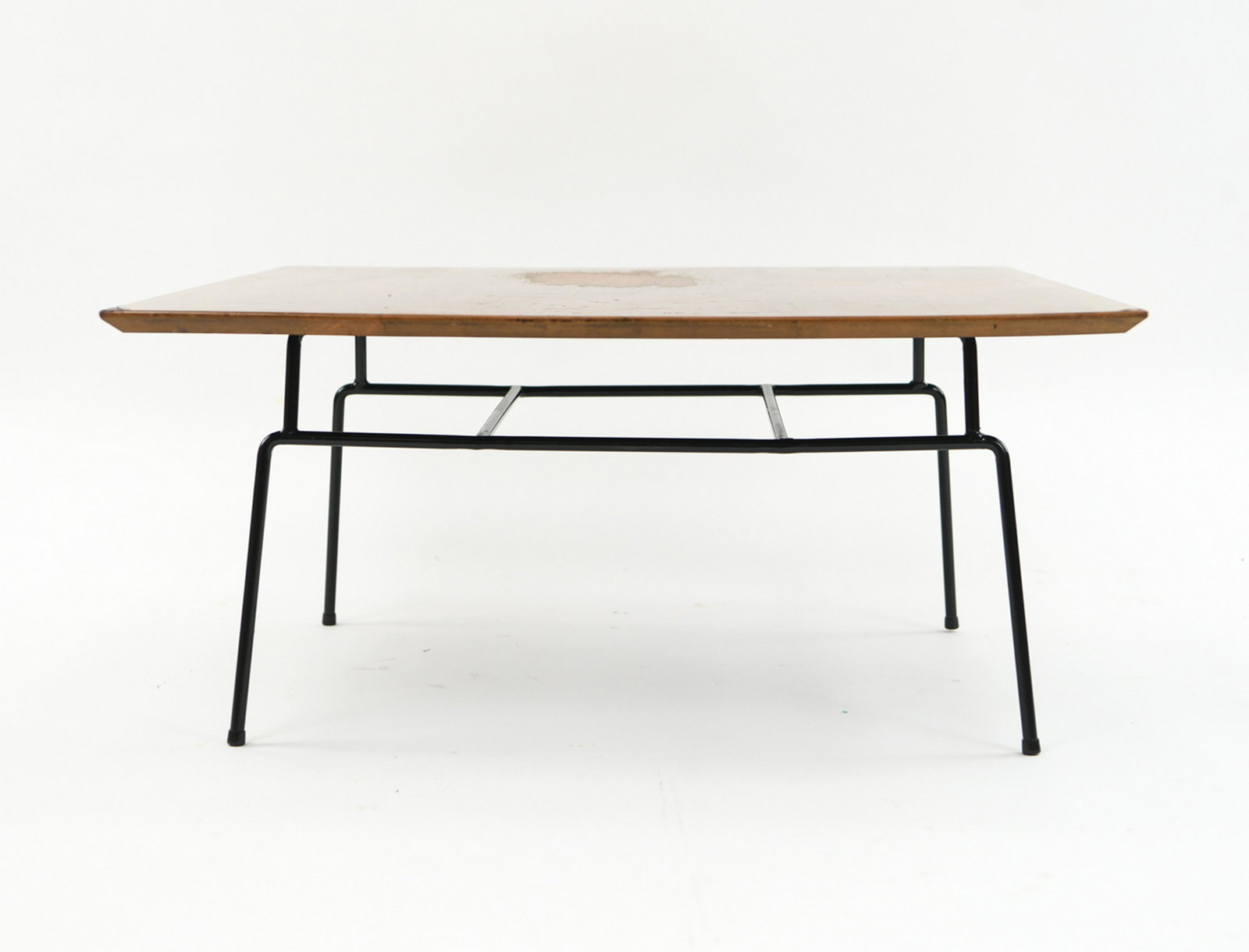 PAUL MCCOBB PLANNER SQUARE COFFEE TABLE: With Planner Group label under. Dimensions: H 16" x W 32" x D 32" Condition: Light edge chipping and surface wear.