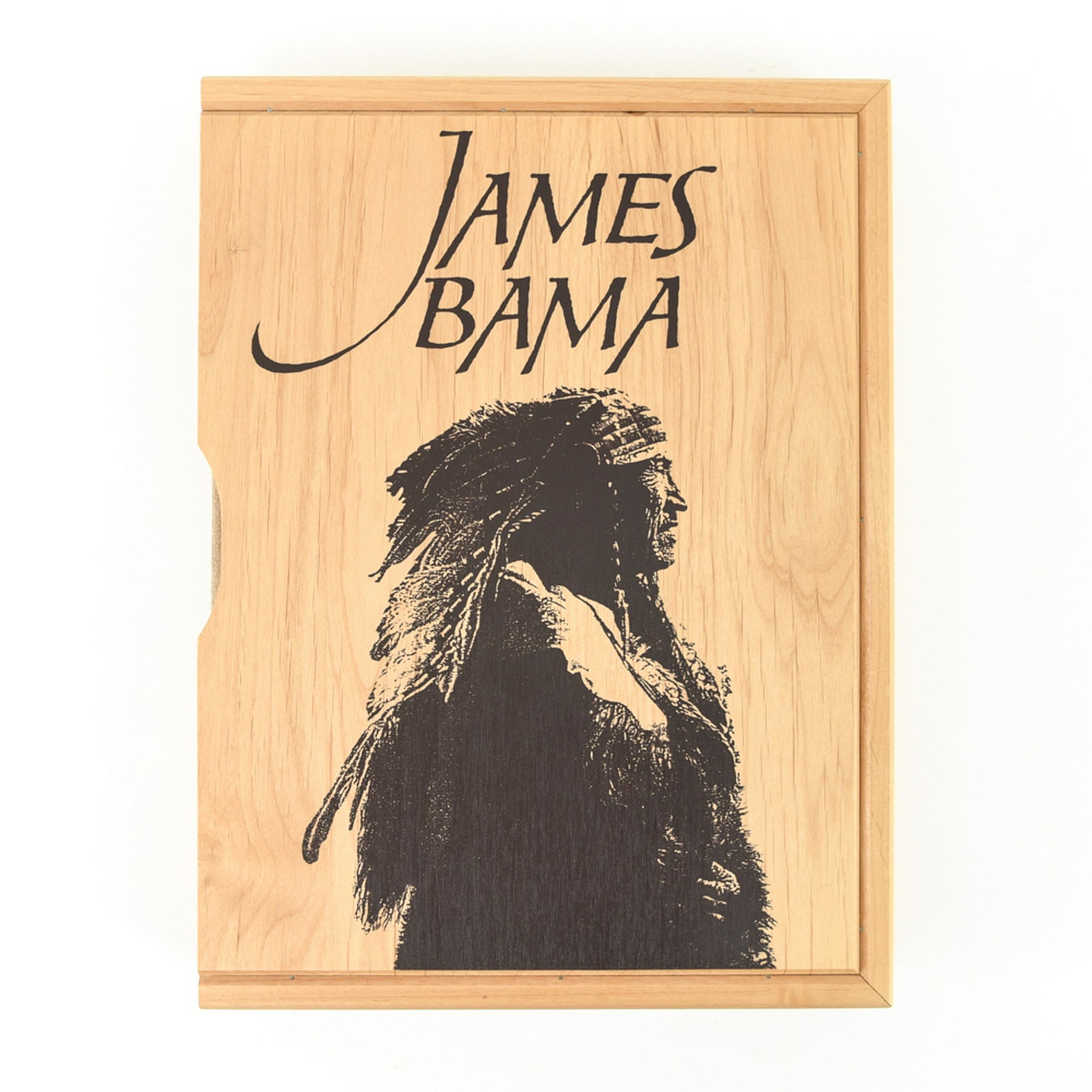 JAMES BAMA SIGNED BOOK: "The Art of James Bama." Signed and numbered 257/2500 on inside. Suede bound book in wooden case. Dimensions: H 13.5" x W 10" Condition: Light fun fading to binding