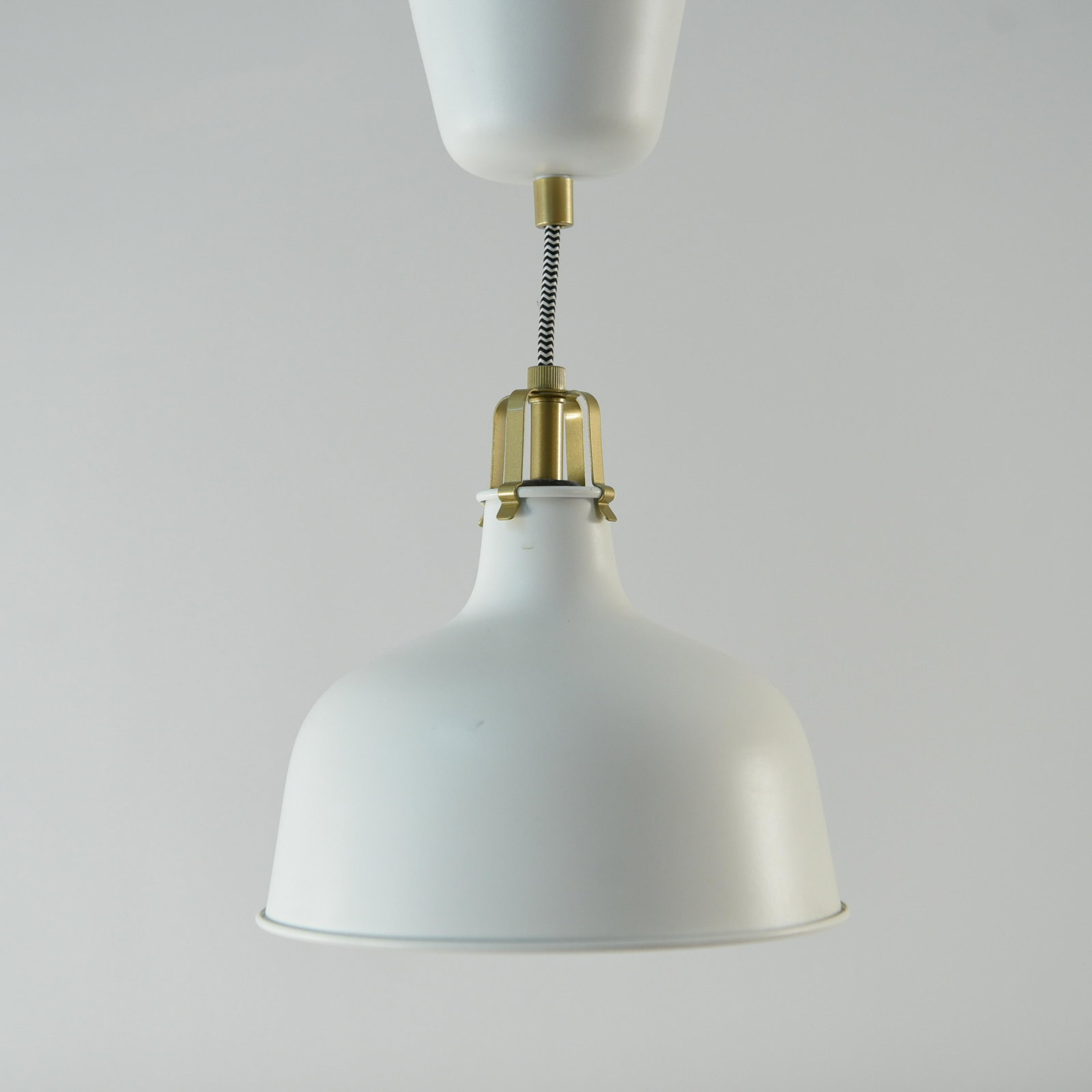 SWEDISH PENDANT LIGHT: Contemporary Dimensions: H 8.75" x Dia. 8.75" Condition: Light surface wear. Tested: functional. Wear consistent with age and use. D048