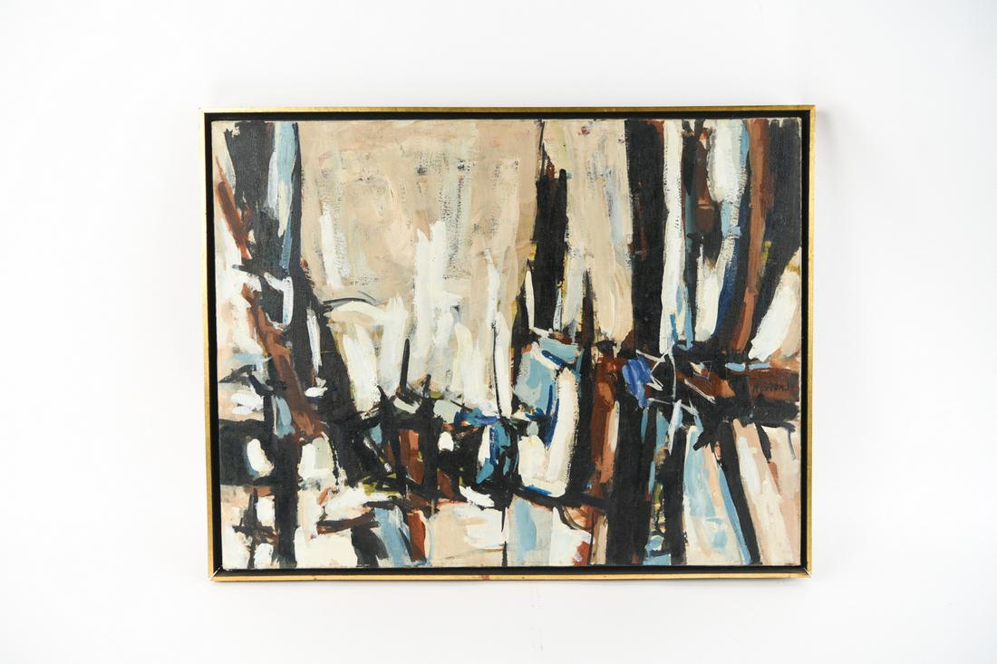 1959 MID-CENTURY ABSTRACT O/C PAINTING (1 of 10)