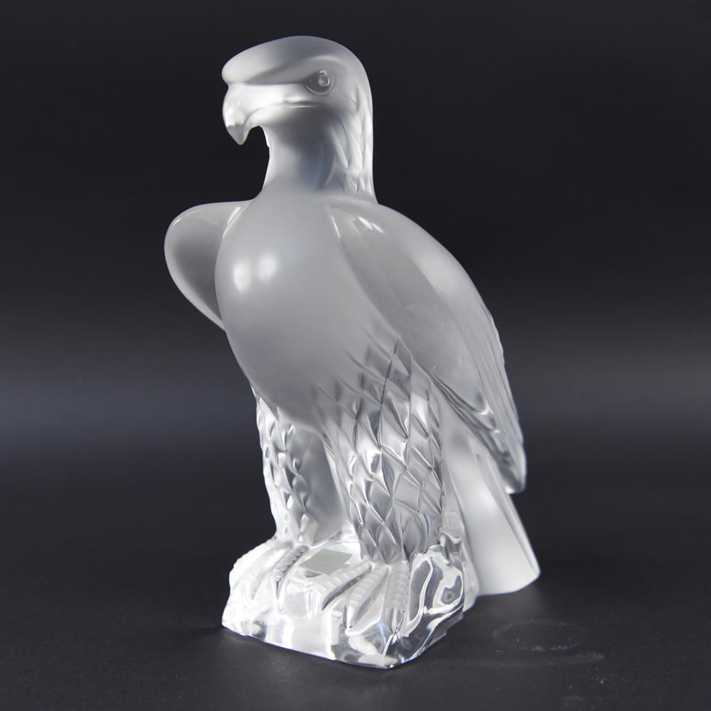 LALIQUE FROSTED CRYSTAL LIBERTY EAGLE SCULPTURE (1 of 17)