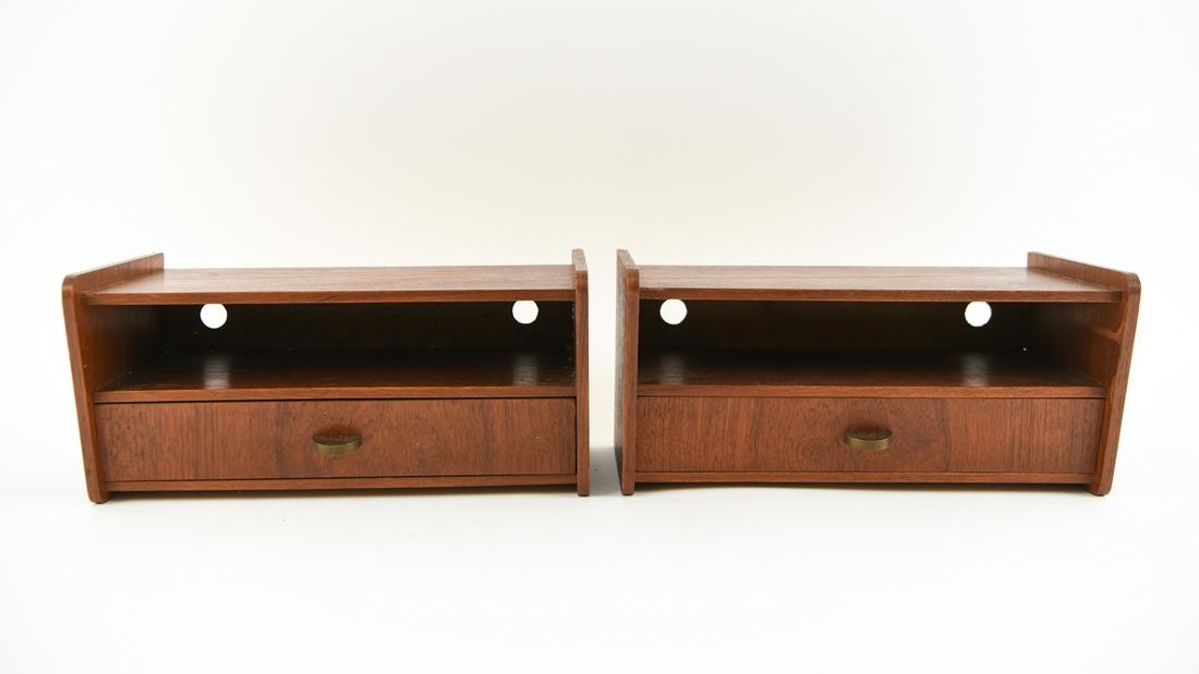 (2) DANISH WALL MOUNTED SIDE TABLES (1 of 13)