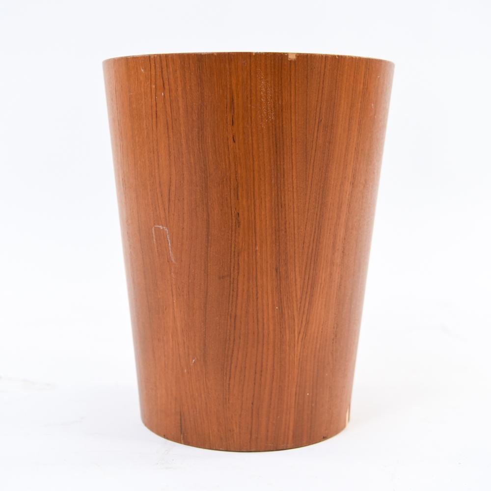 MID-CENTURY SERVEX TEAK WASTE BASKET (1 of 7)
