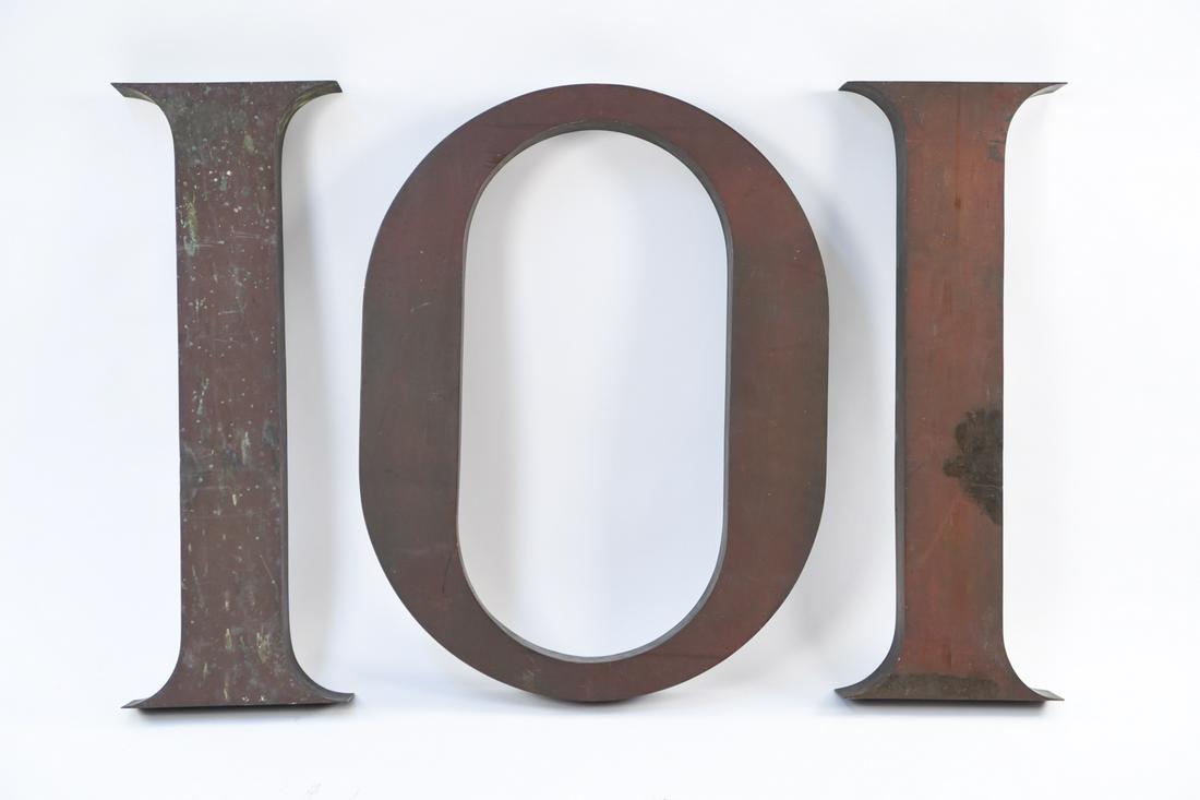 (3) LARGE METAL LETTERS (1 of 10)