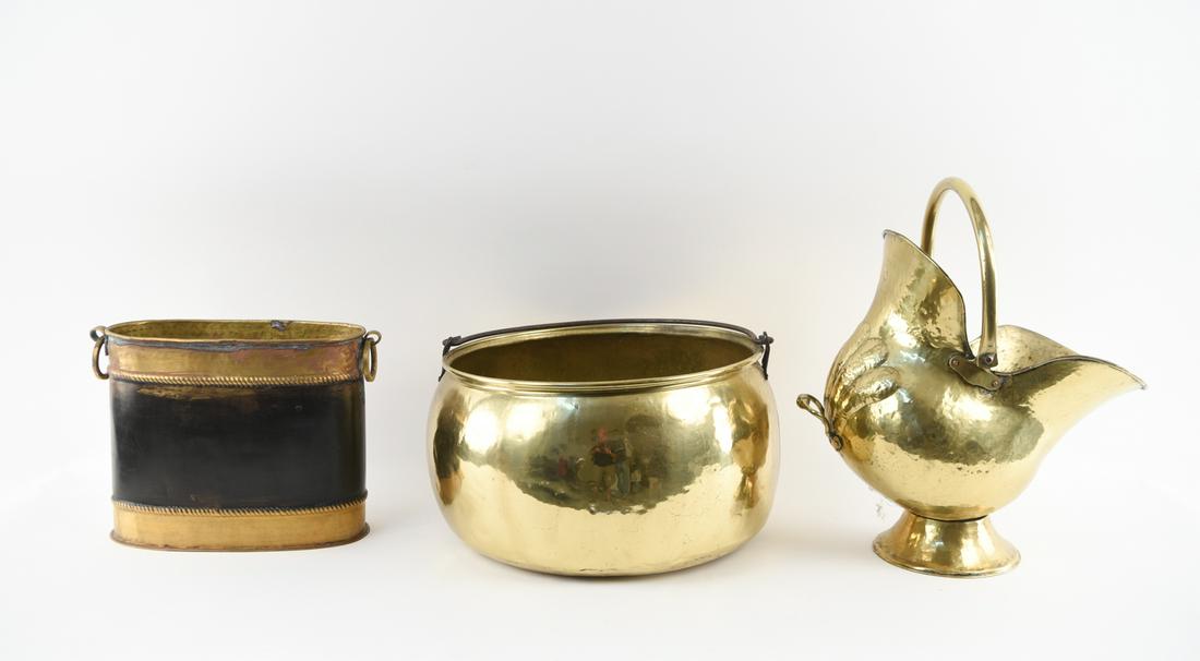 GROUPING OF VINTAGE BRASS BUCKETS (1 of 13)