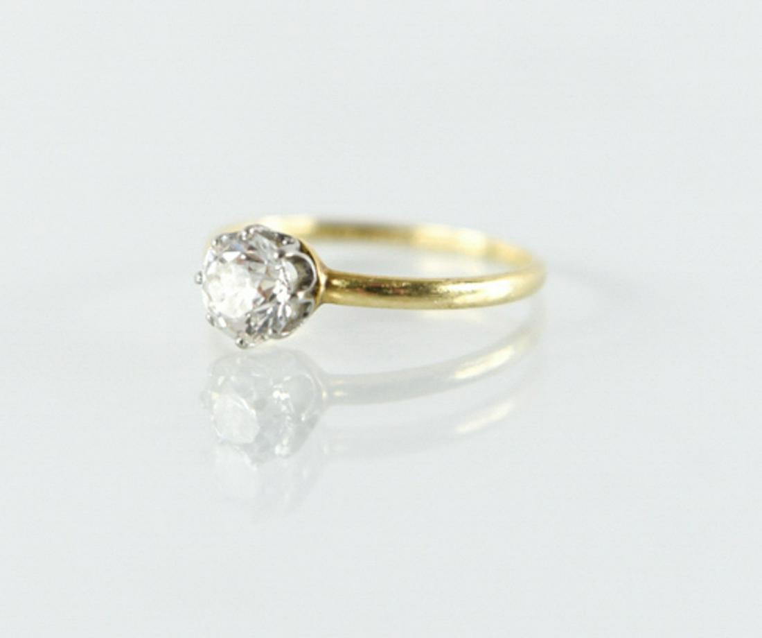 ANTIQUE DIAMOND SOLITARE RING (1 of 7)