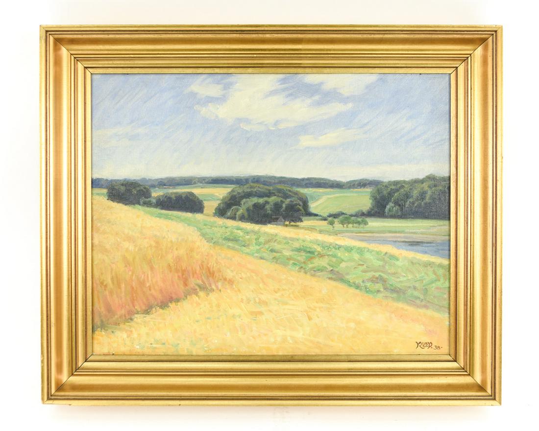 BORGE RUUD DANISH LANDSCAPE OIL ON CANVAS (1 of 9)
