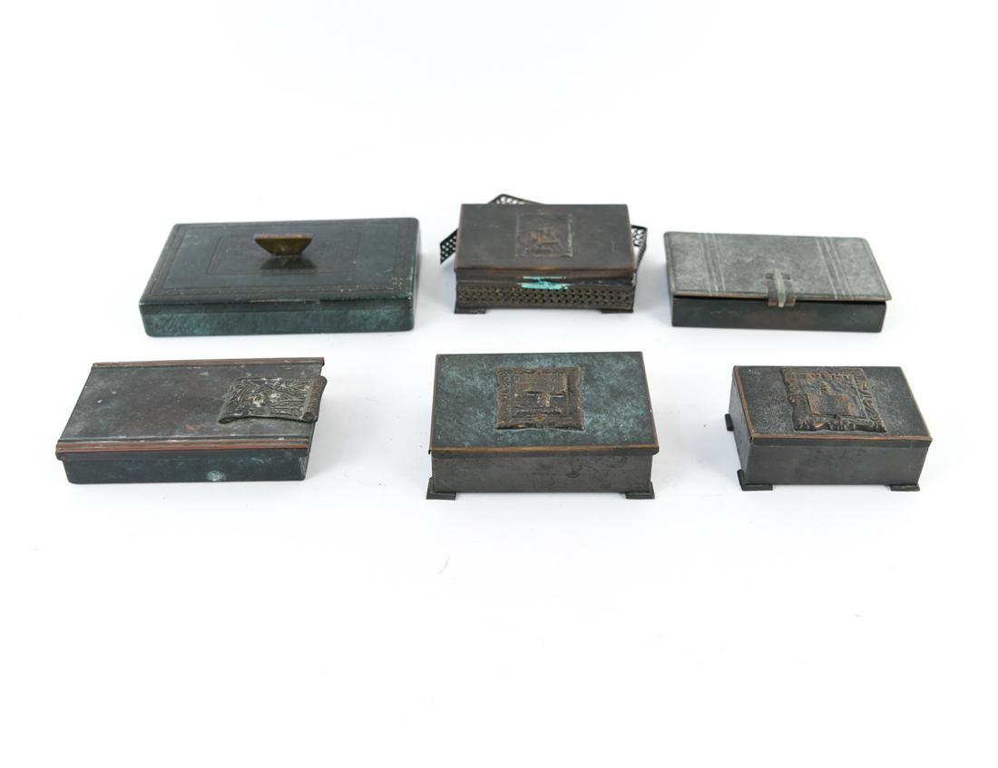 GROUPING OF ISRAELI BRONZE BOXES (1 of 10)