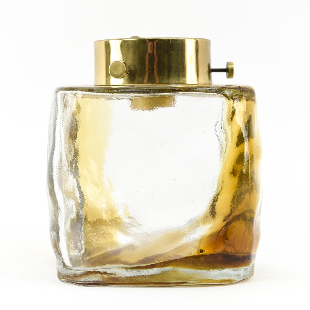 VINTAGE GERMAN BLOWN GLASS CUBE LIGHT FIXTURE (1 of 7)