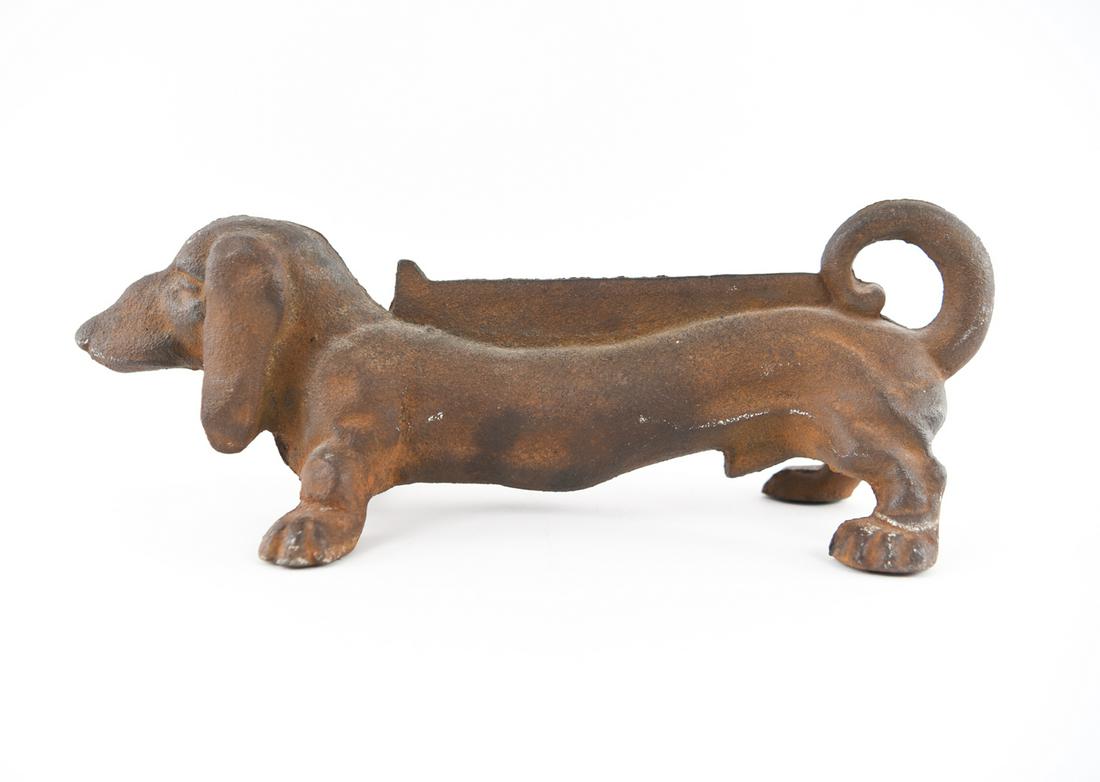 ANTIQUE CAST IRON BOOT SCRAPER DACHSCHUND (1 of 15)