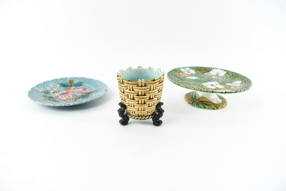 FRENCH MAJOLICA POTTERY GROUPING (1 of 16)