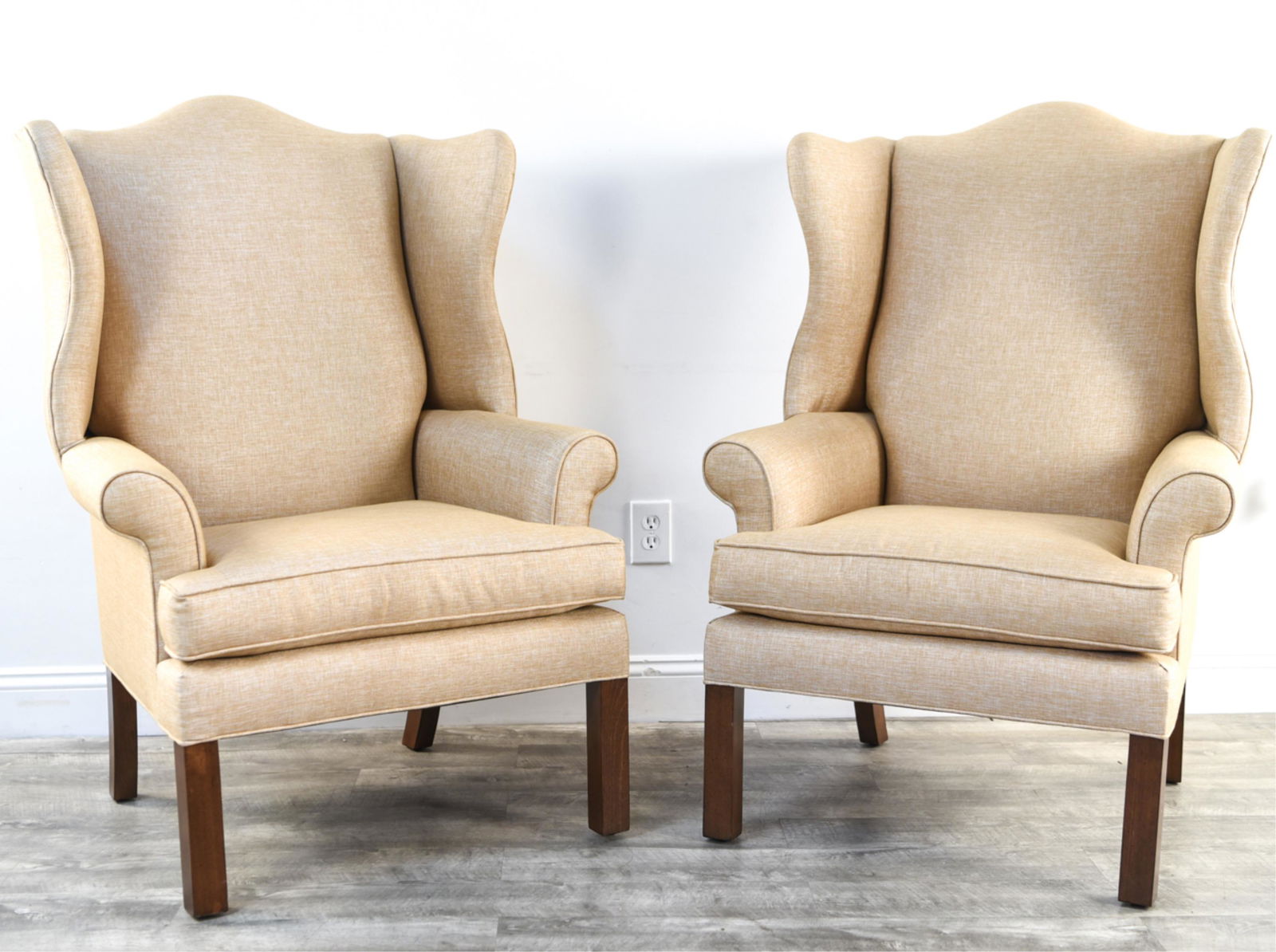 Pair Of Ethan Allen Wingback Chairs
