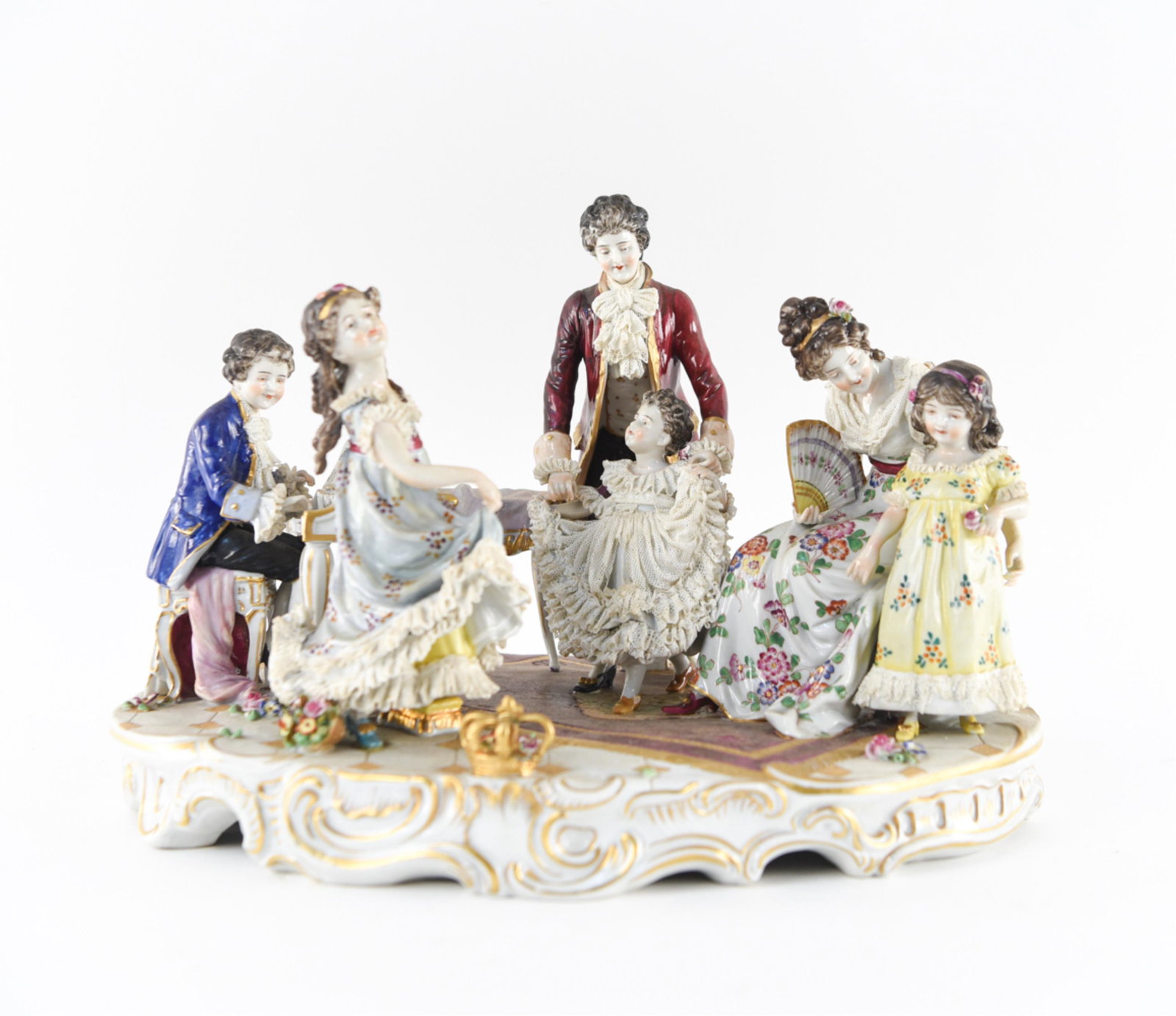 19TH C. LARGE PORCELAIN FIGURAL GROUP (1 of 16)