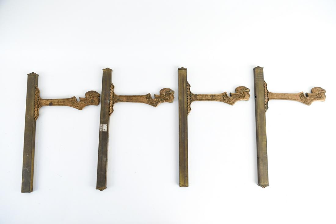 (4) ART DECO BRONZE WALL HANGERS, LIGHTING, ETC. (1 of 11)