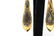 ANTIQUE 14K GOLD MOURNING EARRINGS - 5