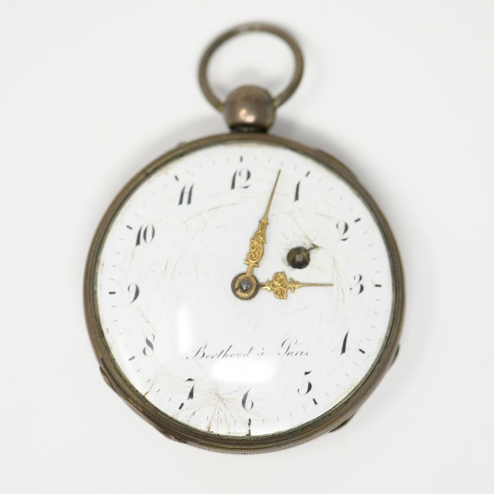 BERTHOUD A PARIS STERLING KEY WIND POCKET WATCH (1 of 20)