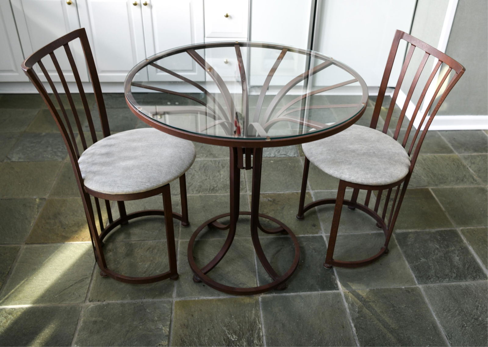 IRON & GLASS BISTRO SET (1 of 6)