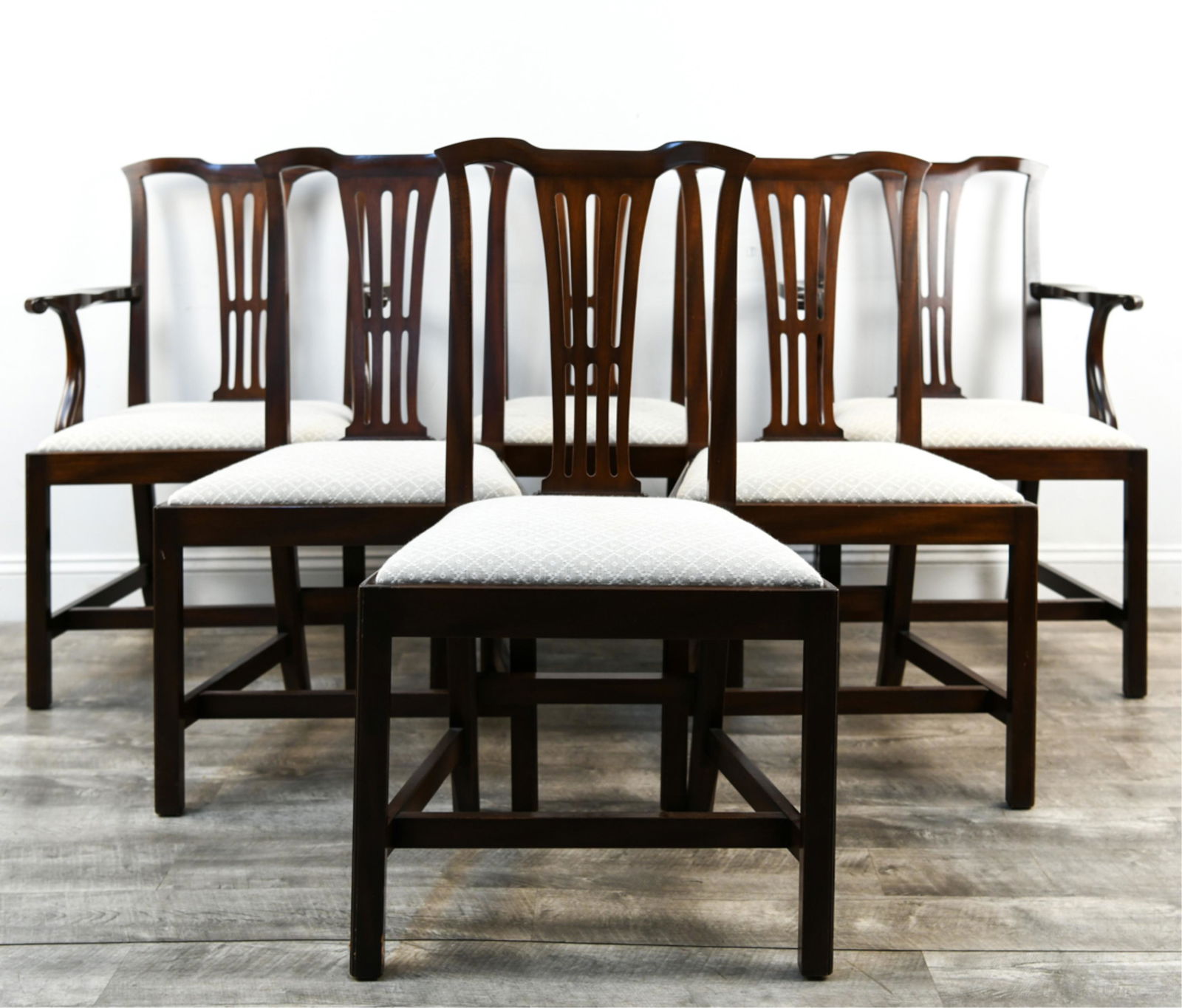 (6) KITTINGER MAHOGANY DINING CHAIRS (1 of 12)